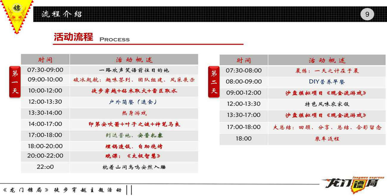 龙门镖局团建活动方案流程